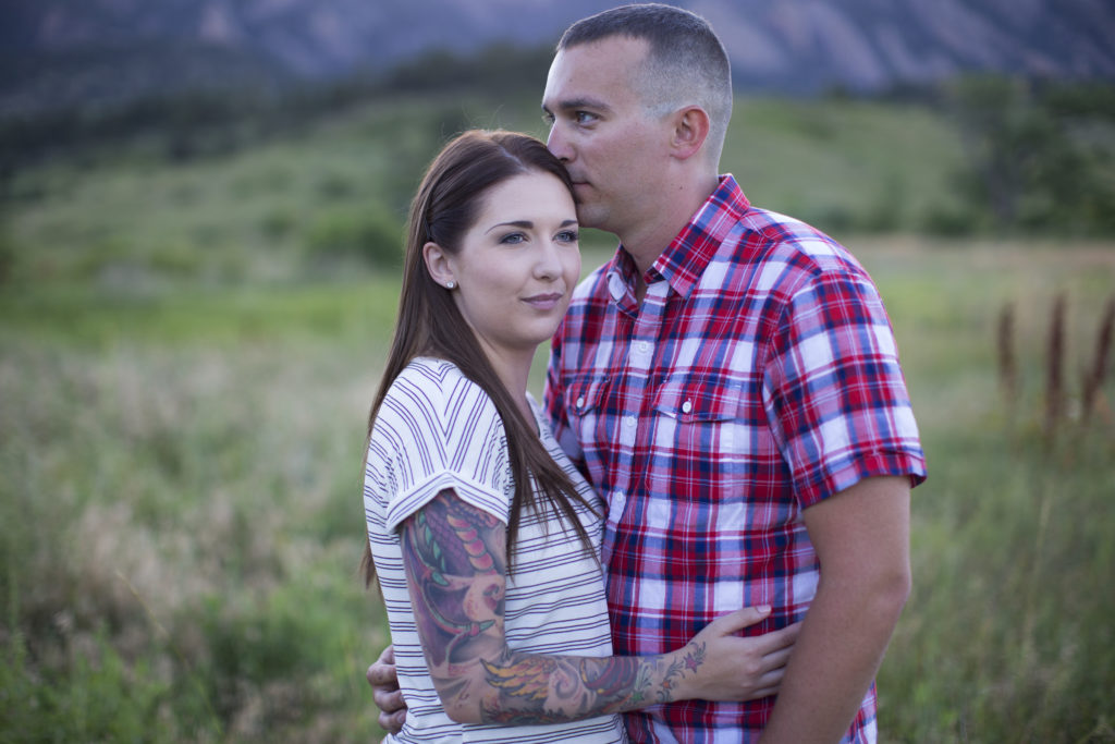 boulder colorado sunset engagement photos