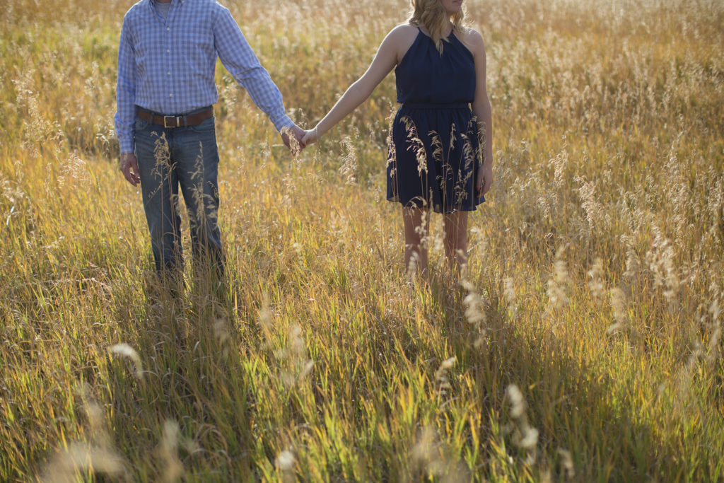 Engagement session with creative poses