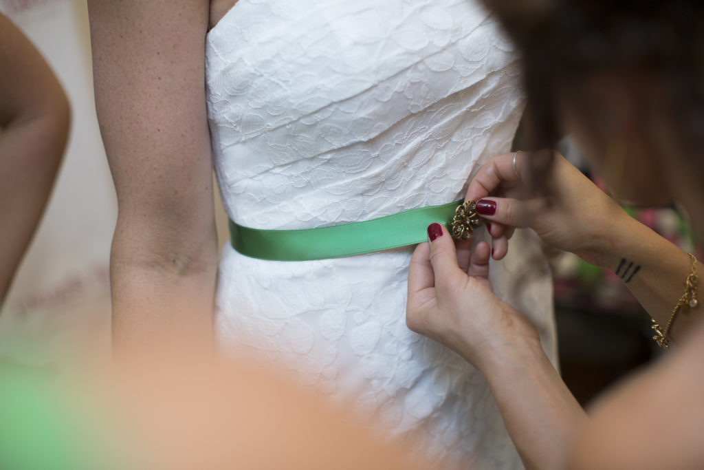 detail of bride getting ready photo