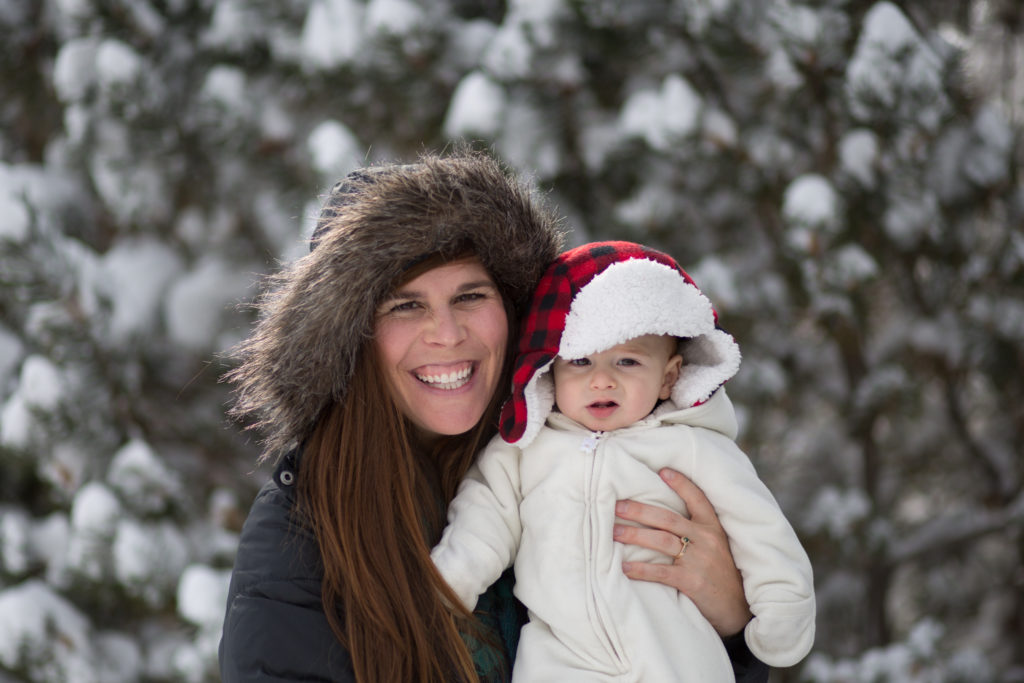 snowy colorado family photos