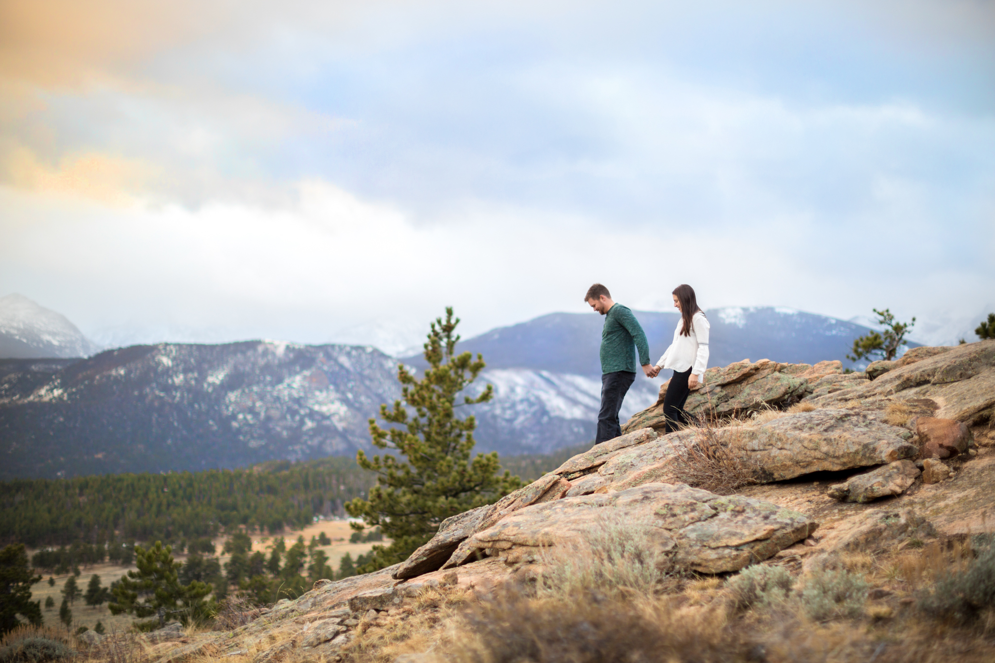tips for a successful engagement session taken on an adventure session in rocky mountain national park estes park colorado