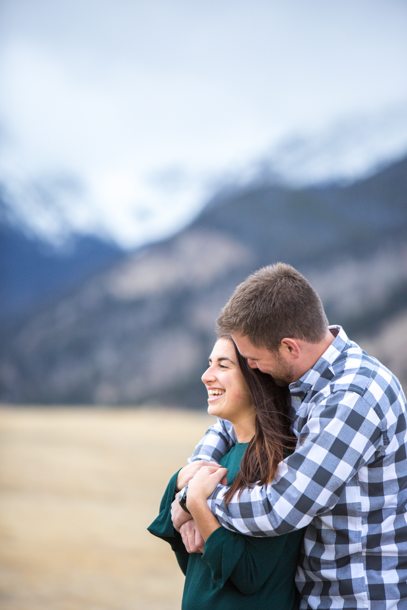 rocky mountain national park engagement photo session in the fall in colorado