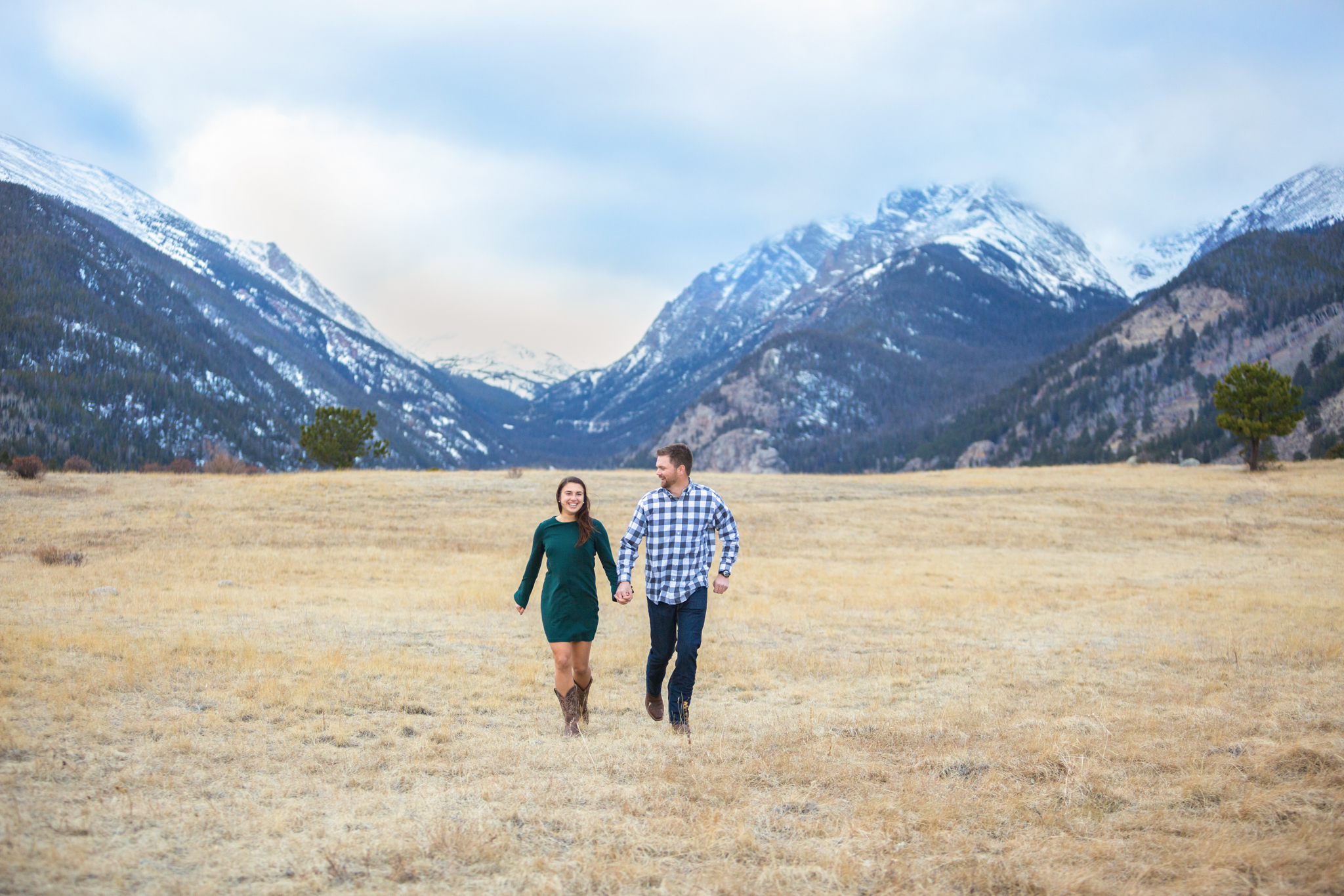 rocky mountain national park engagement photo session in estes park