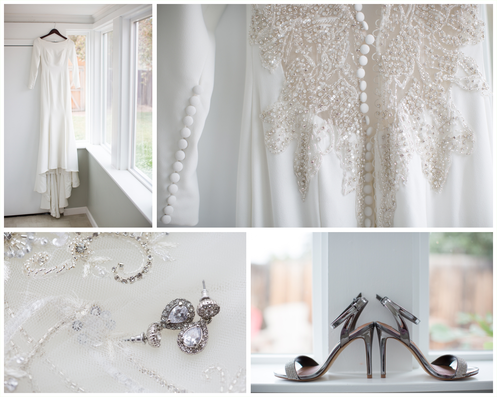 SKYLIGHT wedding venue in Denver bride getting ready and beautiful white details