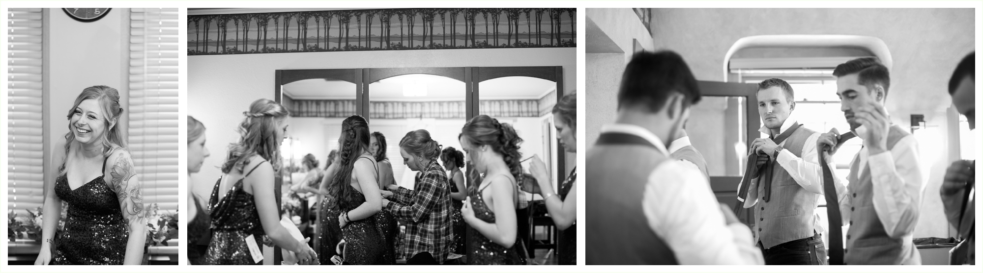 candid natural getting ready photos during boettcher mansion wedding. colorado mountain wedding photographer kathryn kim photography. 