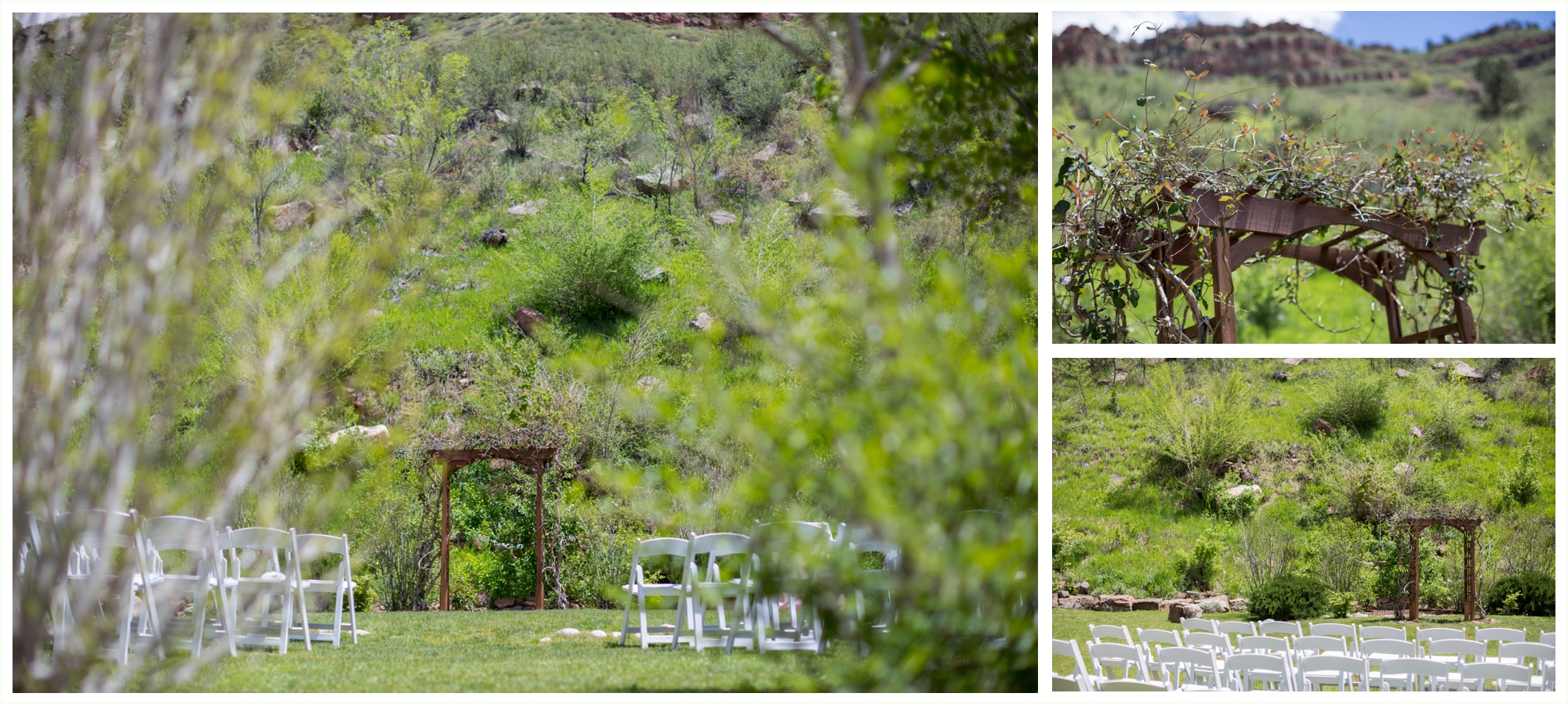 As a Lyons colorado wedding photographer Stone Mountain Lodge is one of my favorite venues. I love being a Colorado mountain wedding photographer and capturing laid back couples who love the outdoors. This ceremony site is so green in the summer. 