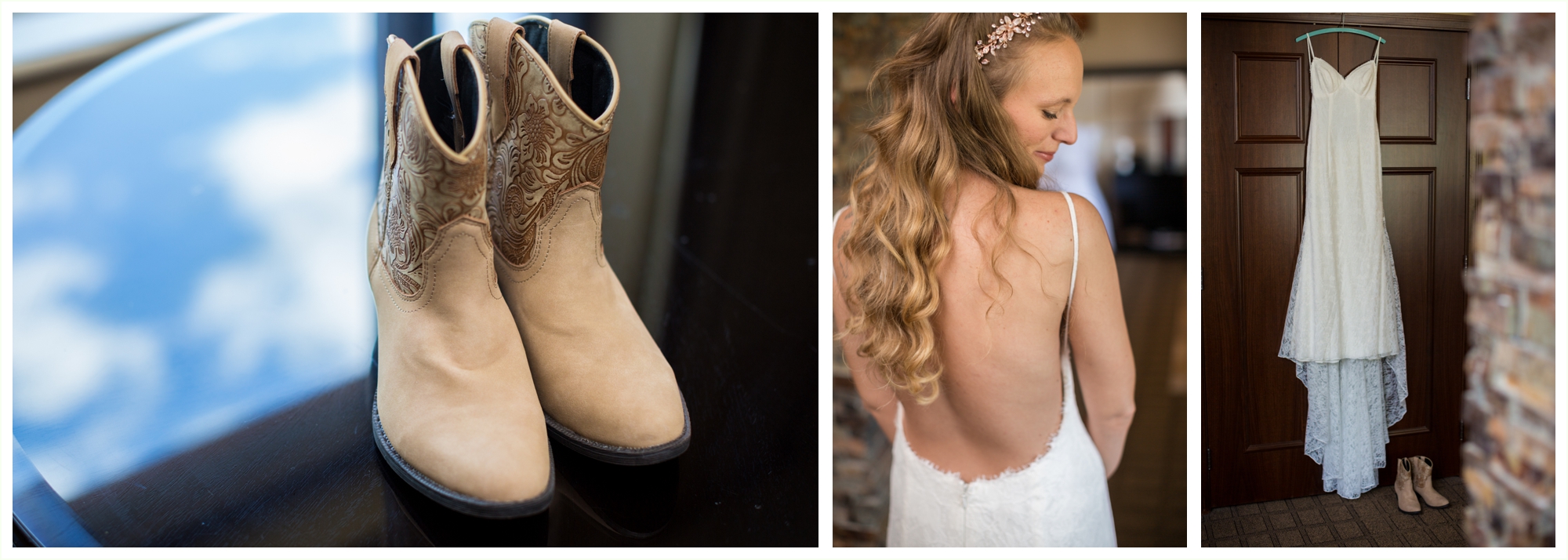 bride getting ready at blackhawk casino hotel for panorama point elopement in Colorado 