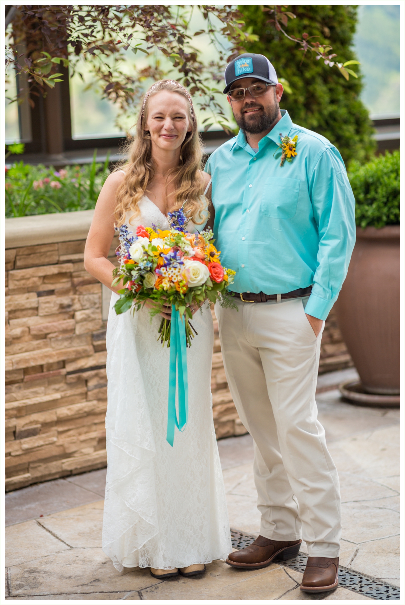 bride and groom take beautiful portraits at ameristar hotel in blackhawk colorado before panorama point elopement 