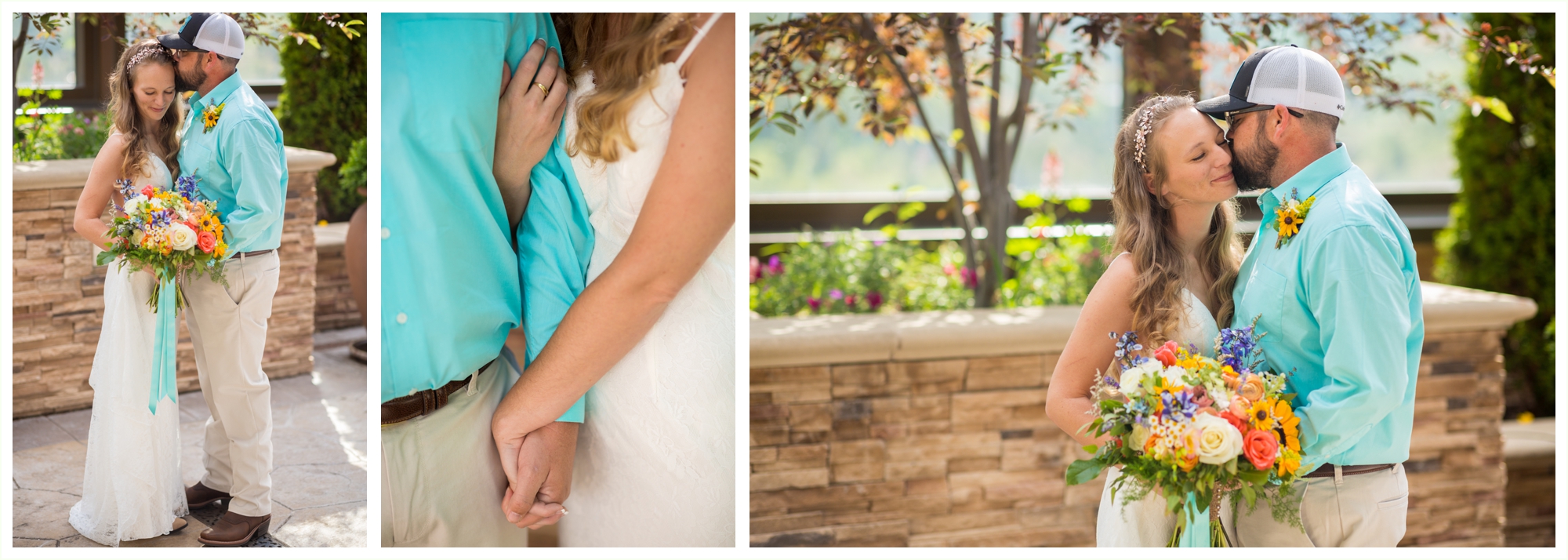 bride and groom take beautiful portraits at ameristar hotel in blackhawk colorado before panorama point elopement 