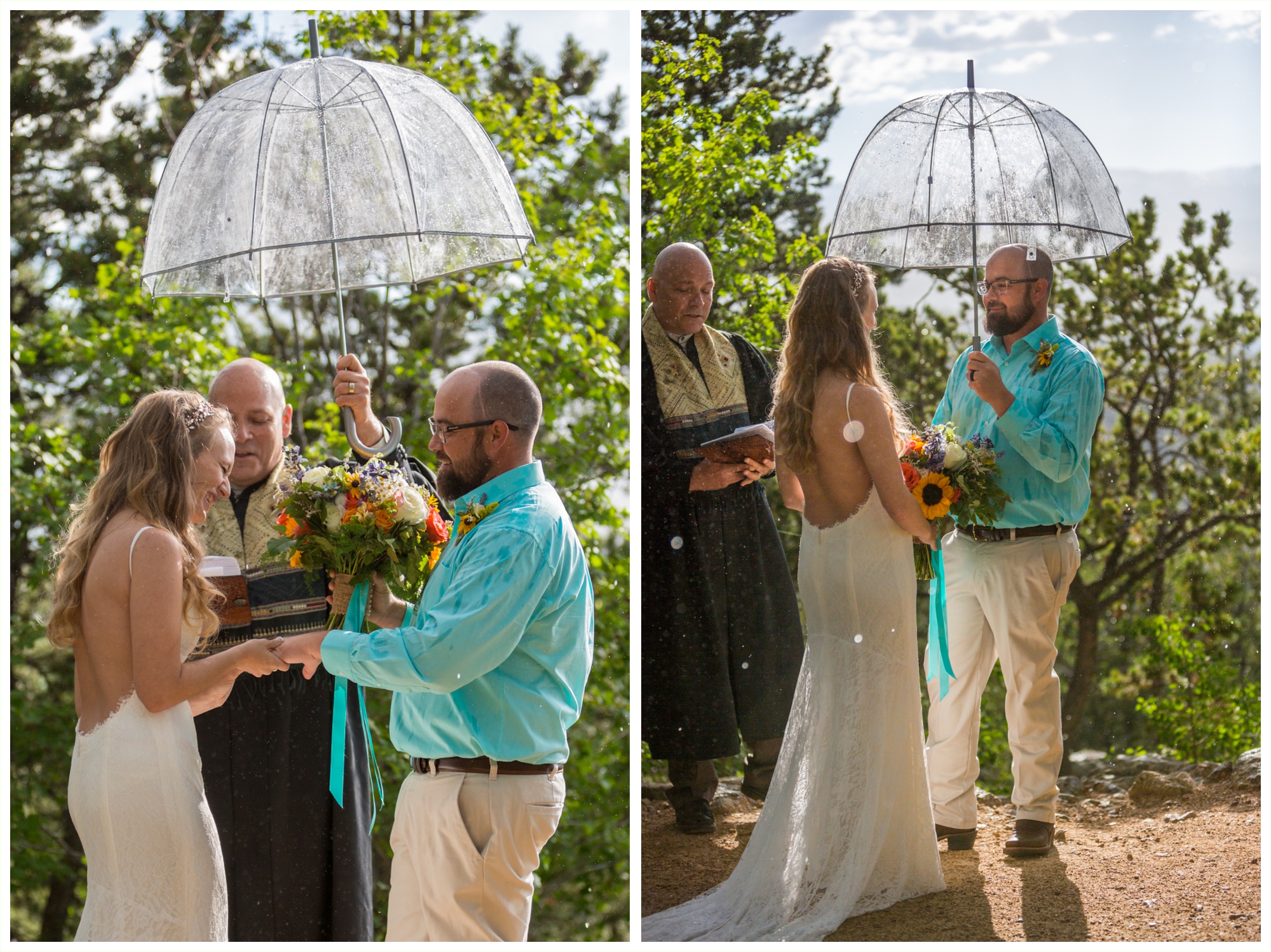 rainy summer elopement in golden gate canyon state park elopement in colorado