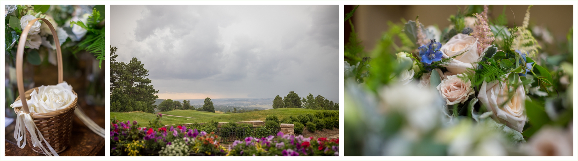 sanctuary golf course wedding ceremony views at beautiful july summer day 