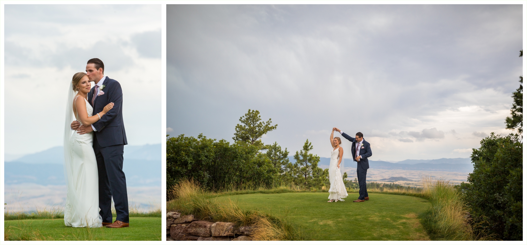 bride and groom outdoor portraits at sanctuary golf course 