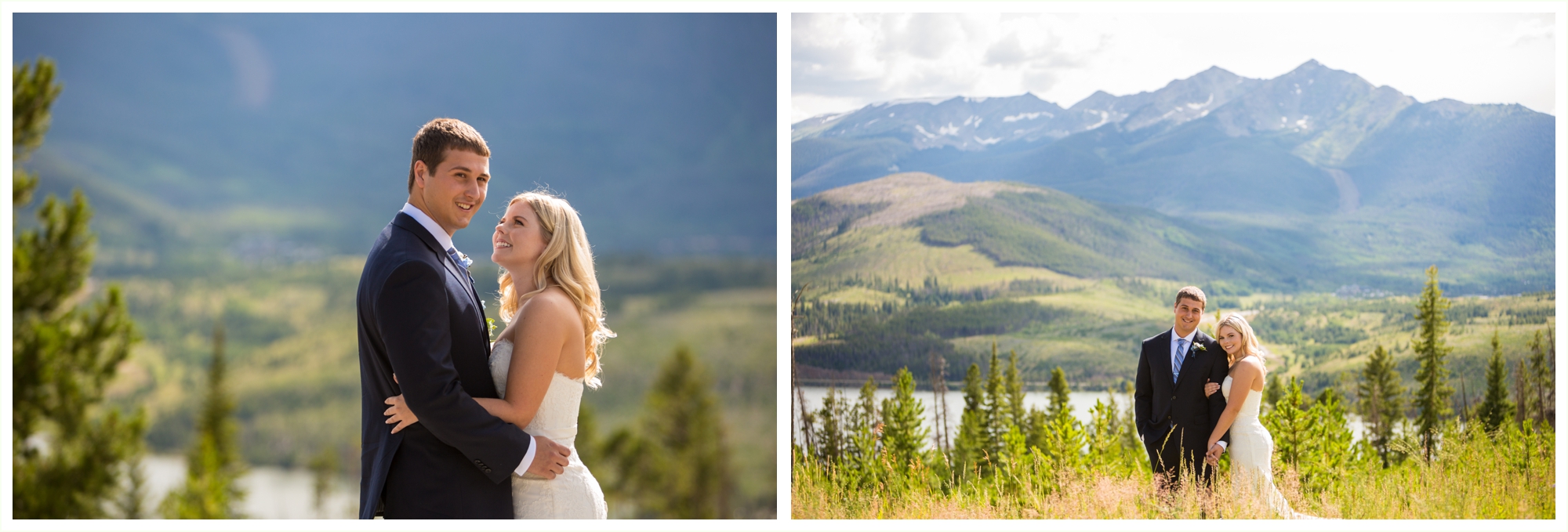 bride and groom candid romantic natural wedding portraits at sapphire point overlook lake dillon
