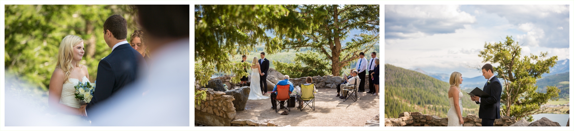 sapphire point overlook wedding ceremony at lake dillon colorado