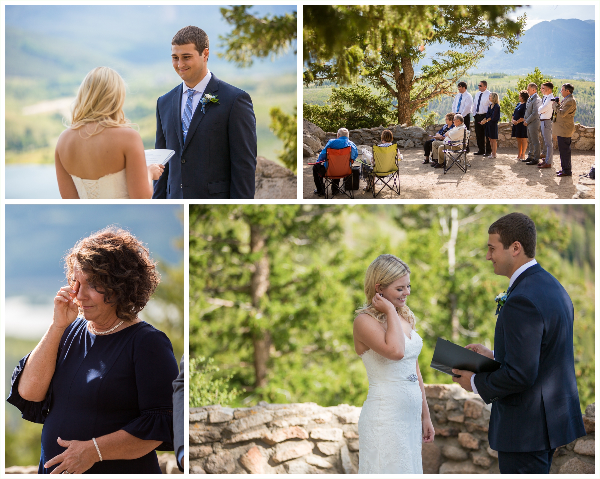 sapphire point overlook wedding ceremony at lake dillon in breckenridge