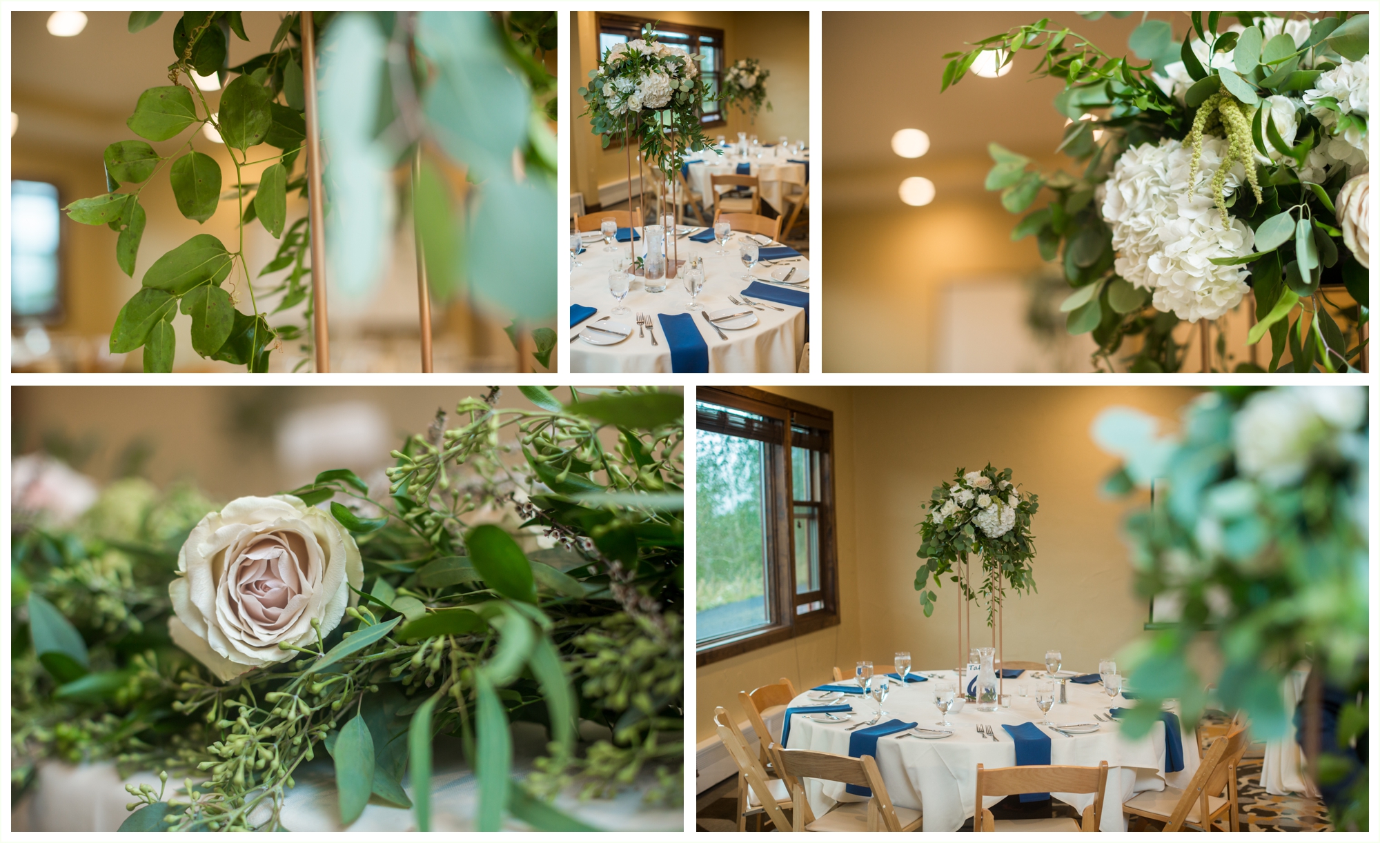 lodge at breckenridge wedding reception details beautiful florals