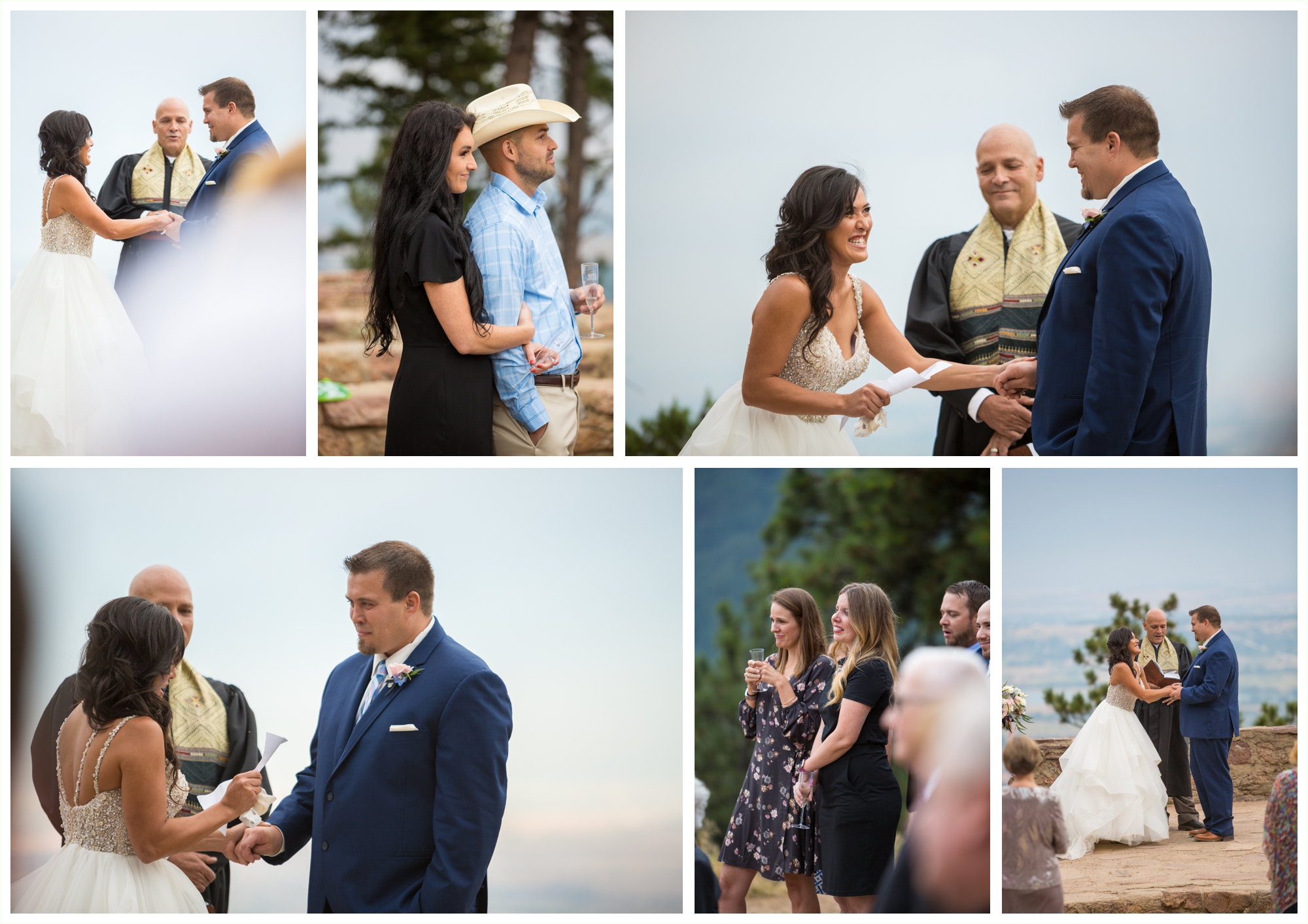 sunrise amphitheater wedding ceremony candids and laughter