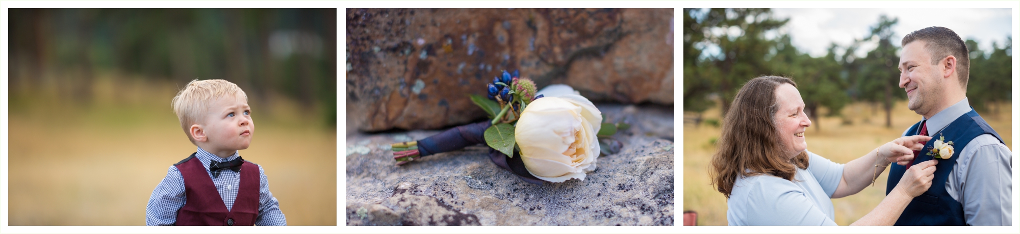 flower details for boulder colorado elopement at betasso preserve