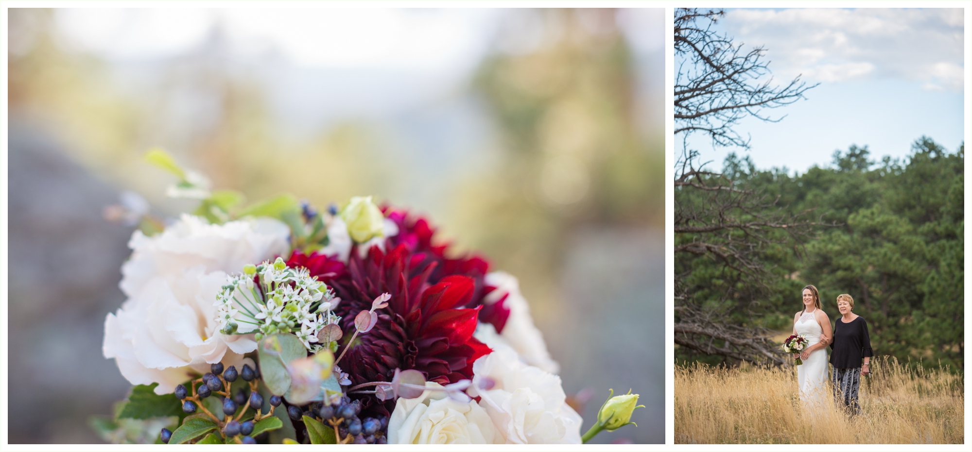 flower details for boulder colorado elopement at betasso preserve