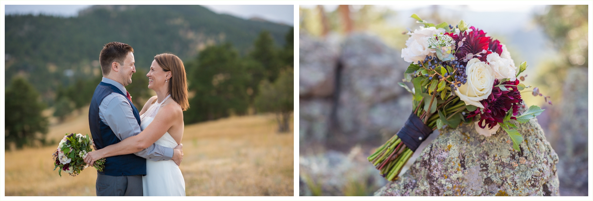 beautiful just married portraits at betasso preserve boulder canyon intimate elopement