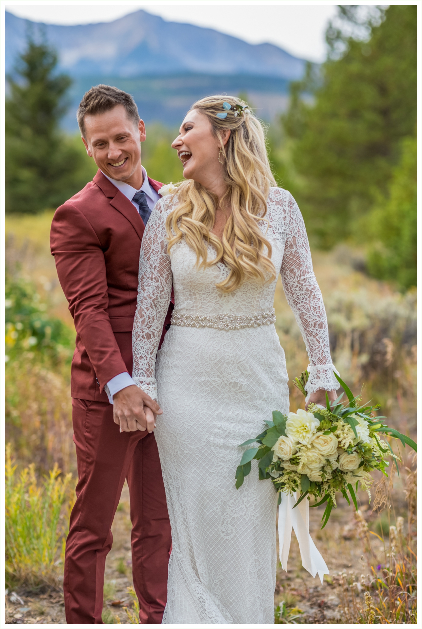 bride and groom portraits sapphire point elopement breckenridge colorado wedding photographer