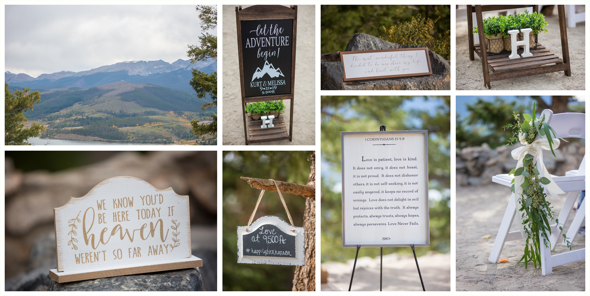 details for sapphire point overlook wedding ceremony in breckenridge colorado