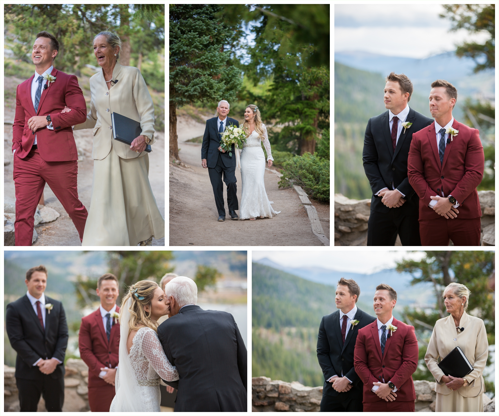 wedding ceremony in september at sapphire point overlook in breckenridge colorado wedding photographer