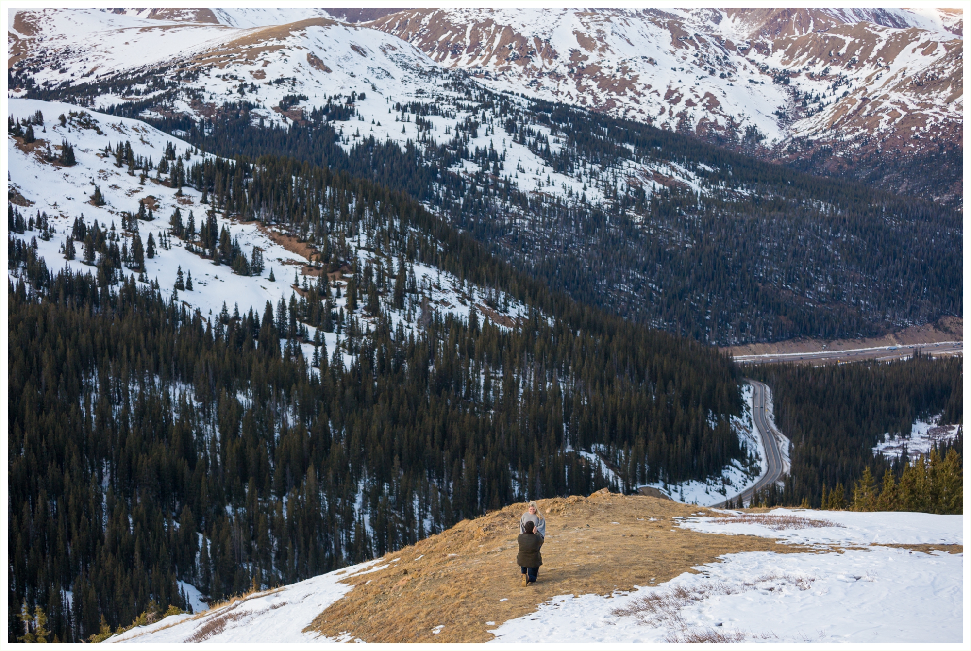 the big moment when austin proposed at loveland pass in colorado