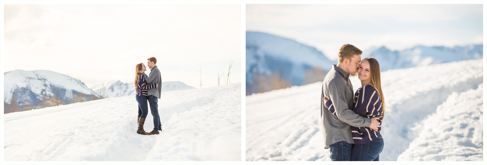 windy point campground lake dillon colorado winter engagement