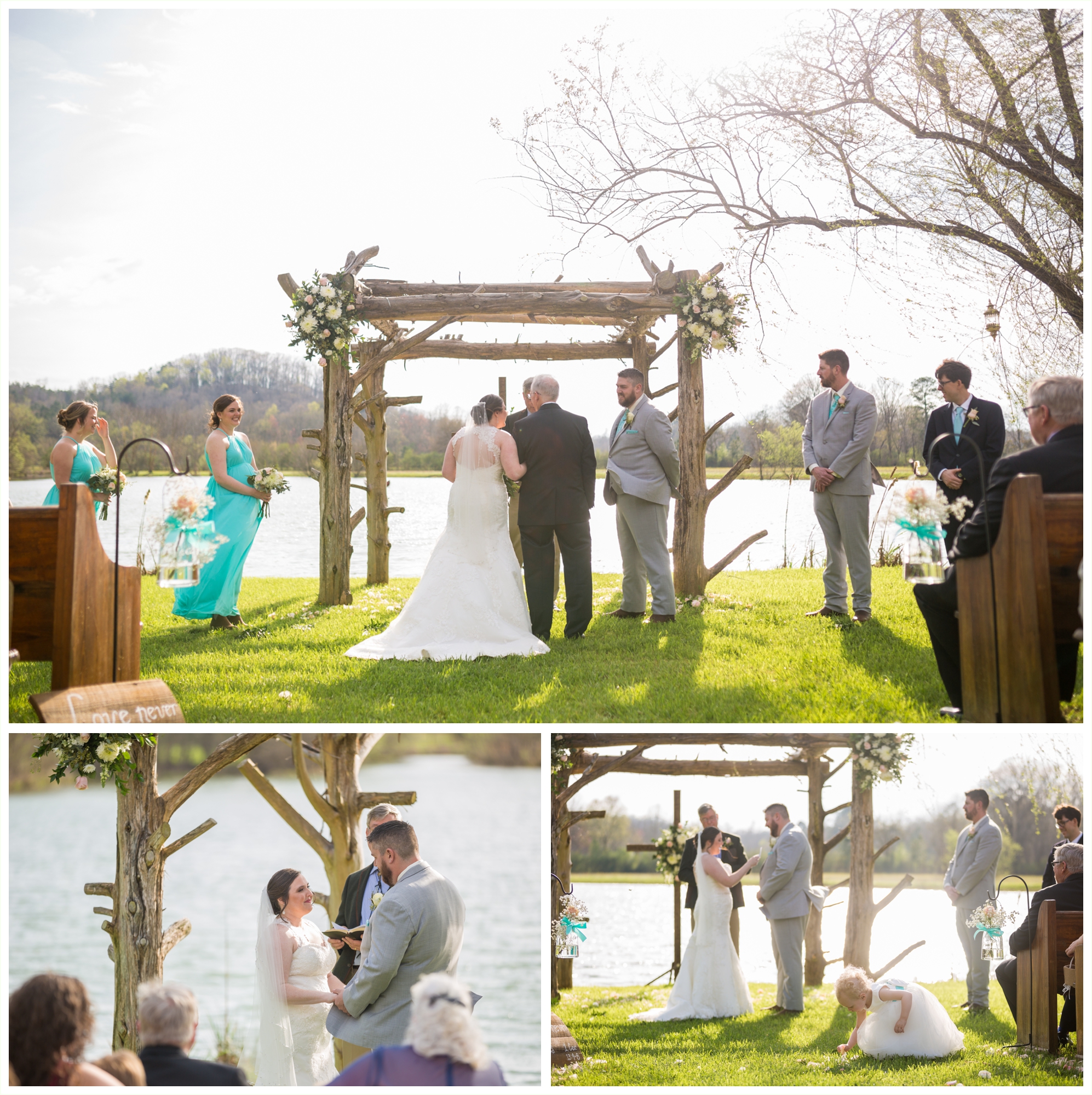wedding ceremony photos at spring lake events in Georgia